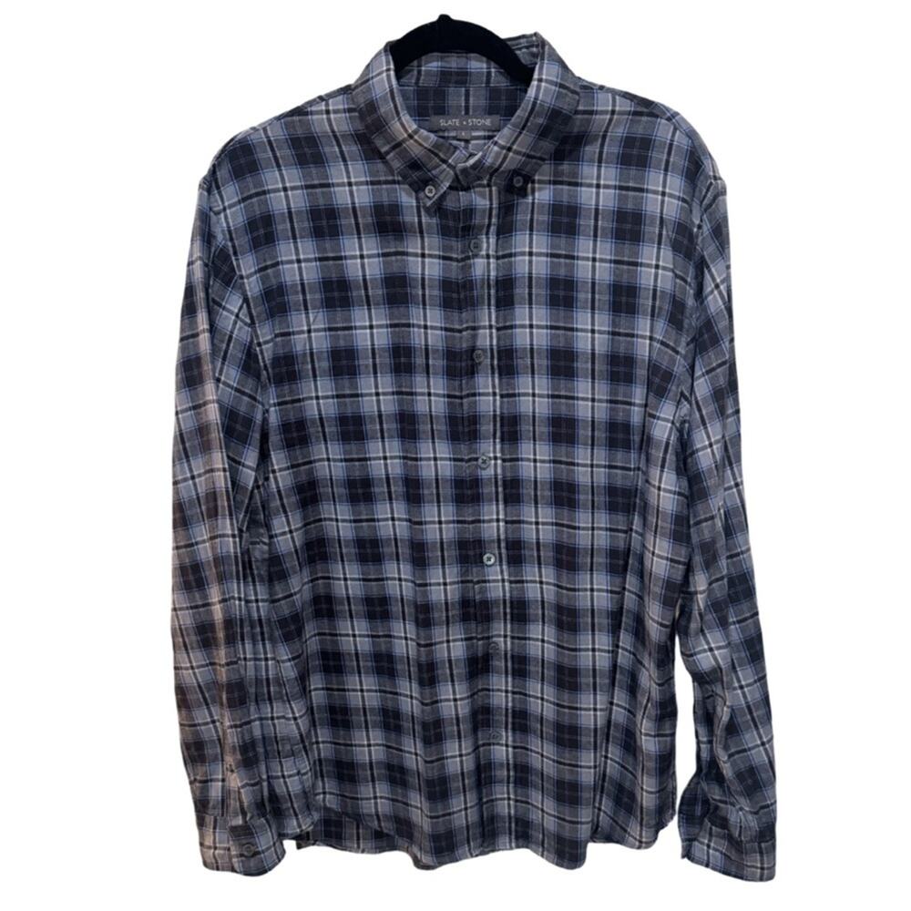 Slate & Stone Flannel Button Down Shirt Size L - Picture 2 of 5